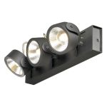 SLV Kalu Triple Wand und Deckenleuchte Aluminium Schwarz 47W 3400lm - 830 Warmweiß | Dimmbar 