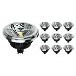 Mehrfachpackung 10x Noxion Lucent LED-Spot GU10 AR111 15W 850lm 40D - 930 Warmweiß | Höchste Farbwiedergabe - Dimmbar -  Ersatz Für 75W