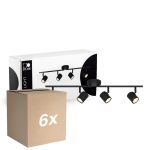 Mehrfachpackung 6x D'Lite Deckenleuchte Trop Sandig Schwarz| Geeignet für 4x GU10