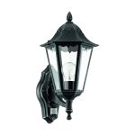 Eglo Wandleuchte Navedo Aluminium Schwarz | IP44 - Geeignet für 1x E27 - Bewegungssensor