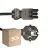 Mehrfachpackung 50x Noxion GST-Kompatibel Versorgungskabel - Weiblich + Schuko Europlug - Schwarz 5m - 3 pole 0.75mm2