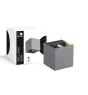 D'Lite Wandleuchte Nova Grau Up & Down 4.9W 480lm - 830 Warmweiß | IP54 - Verstellbarer Abstrahlwinkel