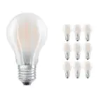 Mehrfachpackung 10x Ledvance Classic LED E27 Birne Fadenlampe Matt 7.5W 1055lm - 827 Extra Warmweiß | Ersatz für 75W